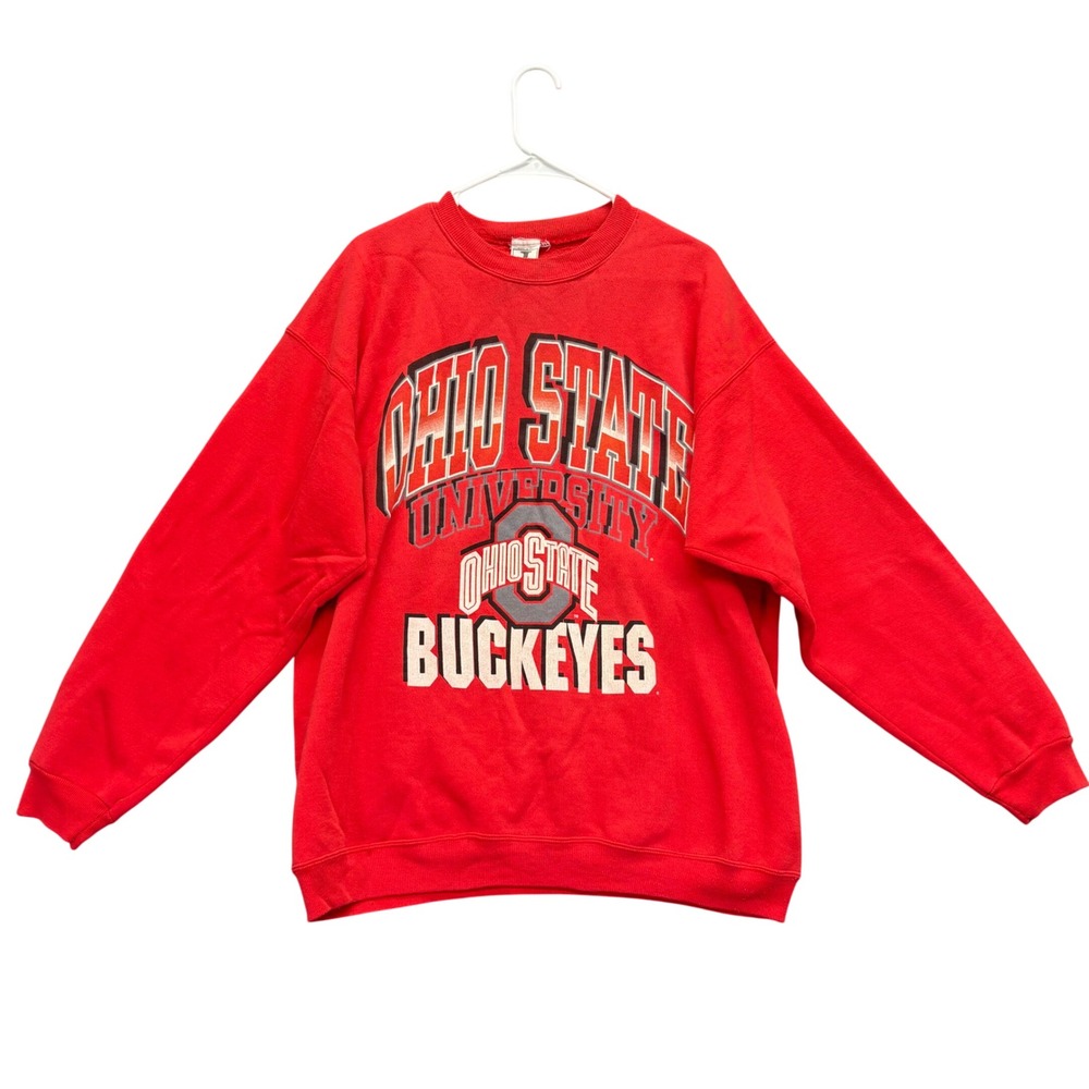 Jostens Sportswear Sweatshirt Mens XL Red Ohio State Buckeyes Vintage USA Made
